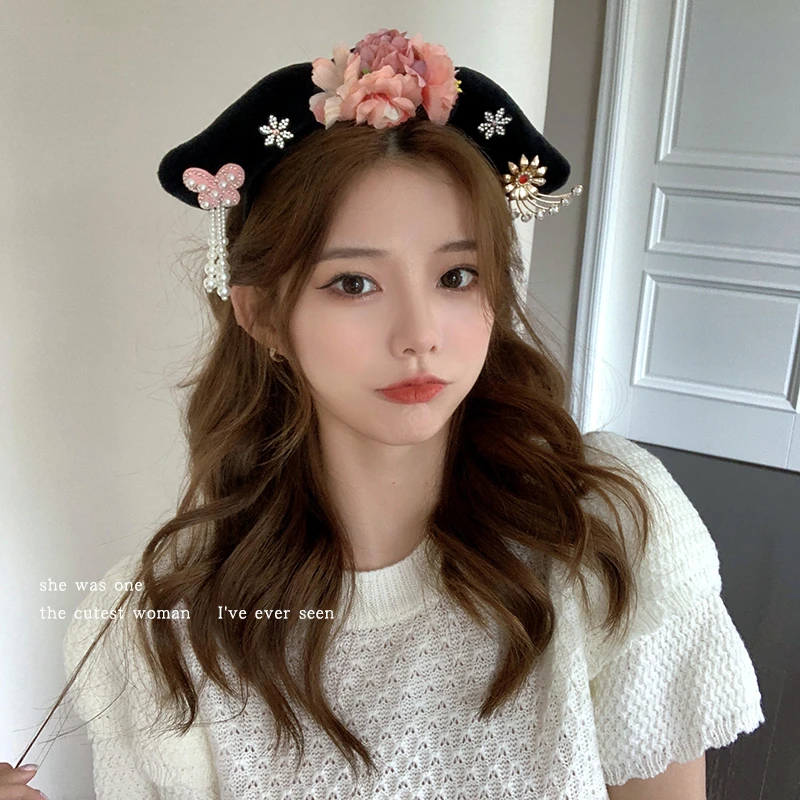 格格发箍宫廷风贵人旗头头箍甄嬛传娘娘贵妃发卡表演道具头饰发饰