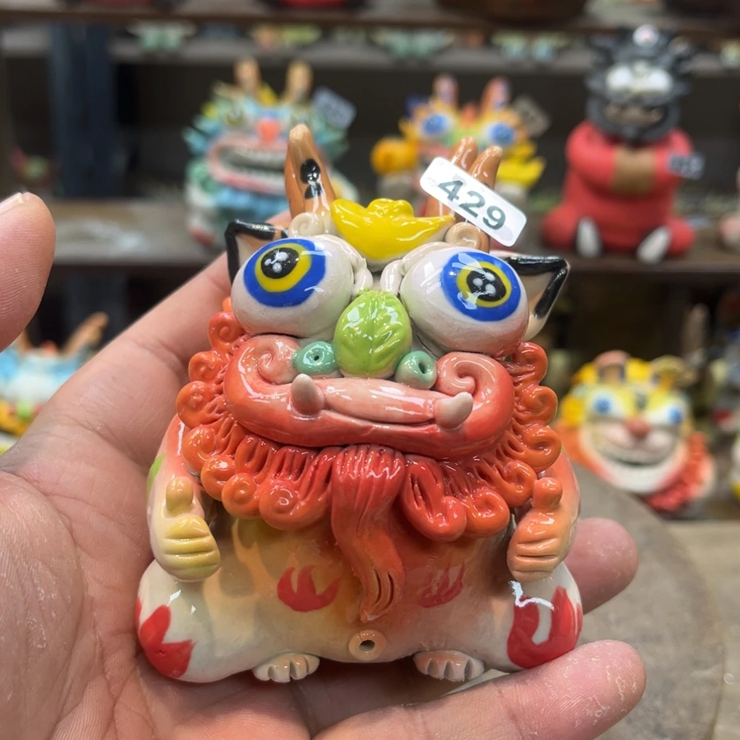 陶瓷纯手工抽象陶瓷摆件429