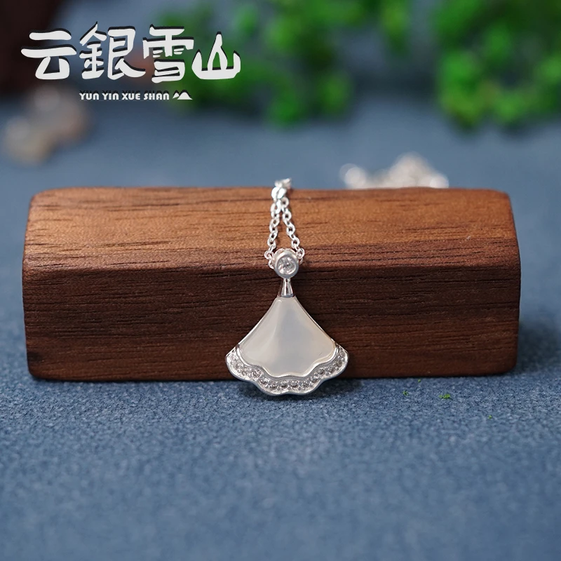 云银雪山 坠链均925银 甜心裙摆项链 精致日韩百搭项链通用 XD152