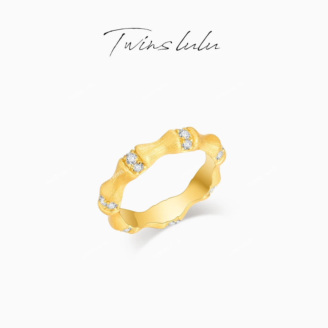 TWINS LULU 七夕节 新品古法工艺新中式竹节戒指女款TSS7881