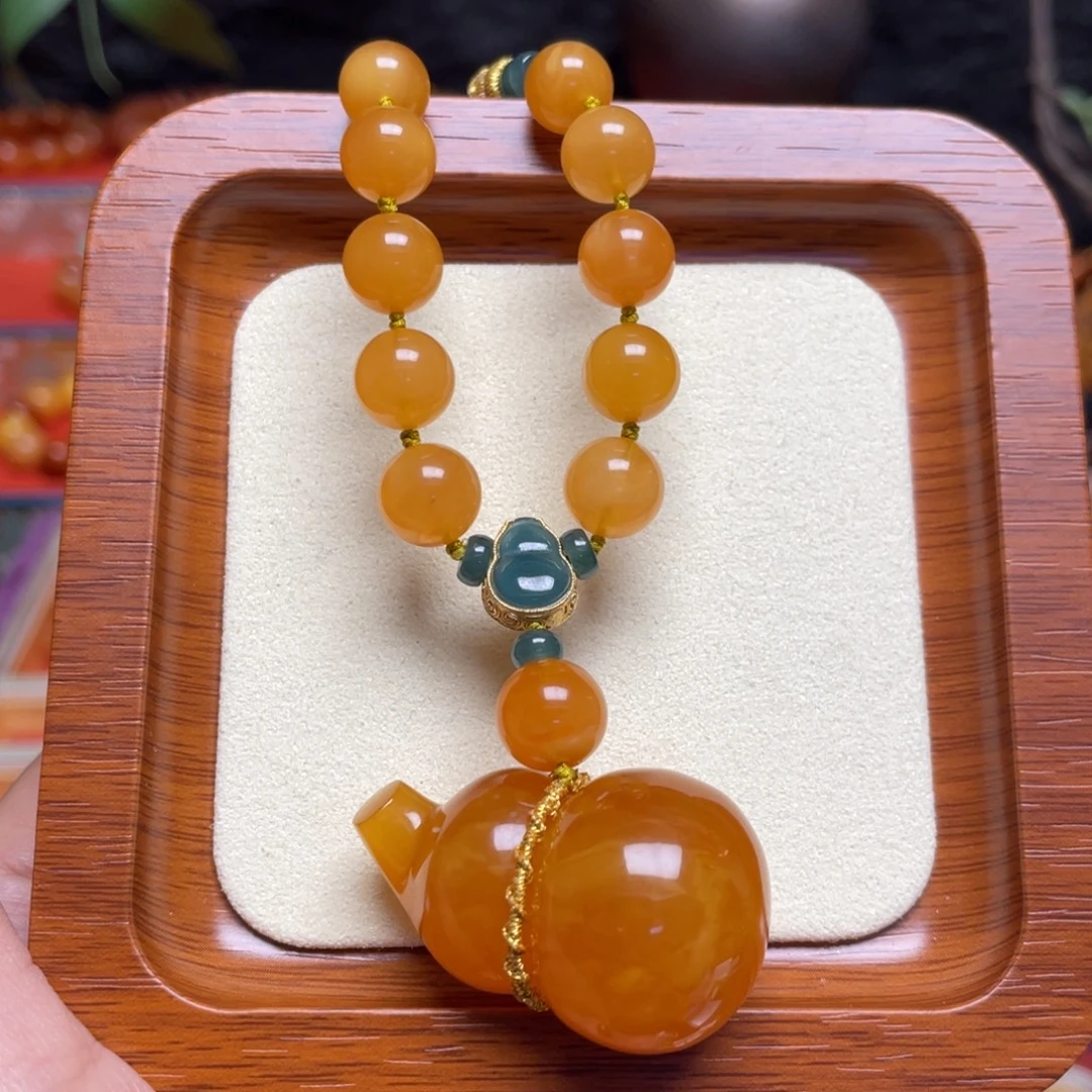 蜜蜡未镶嵌颈饰项链