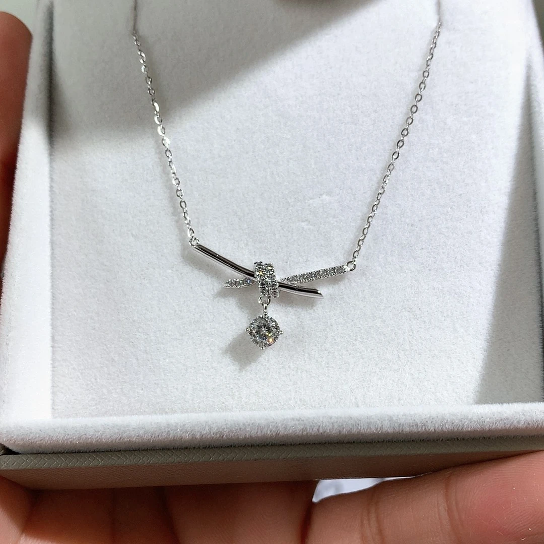 合成碳硅石银绳结50分