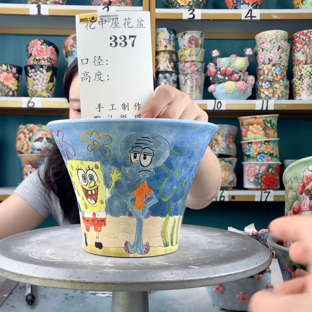 景德镇手工花盆337