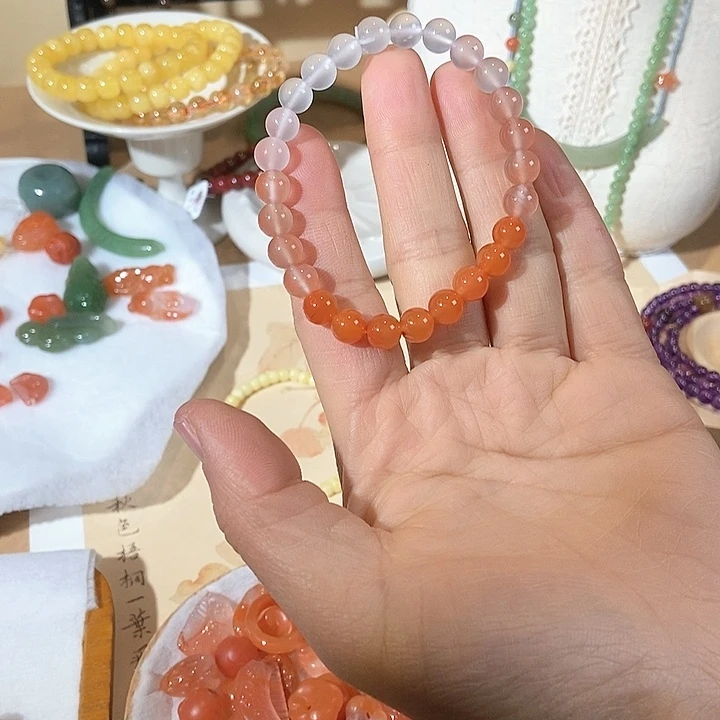 和田玉（糖玉）手链未镶嵌出