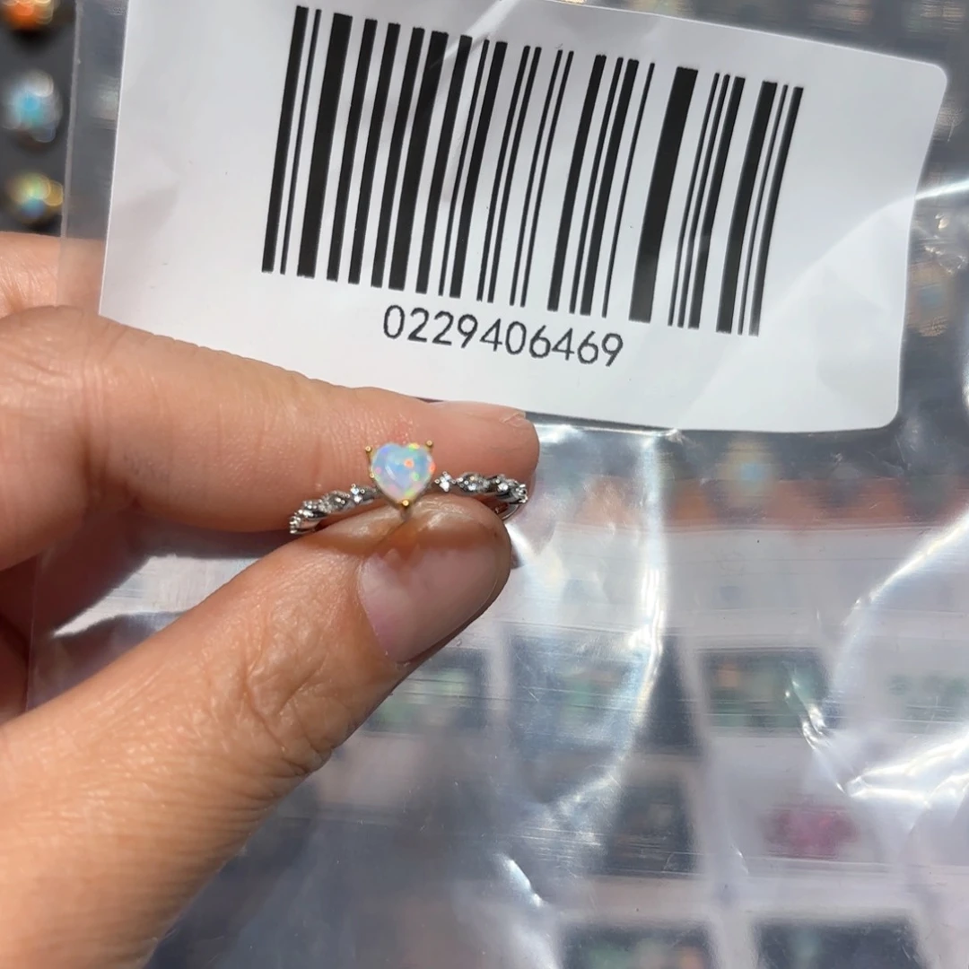 欧泊戒指银S925镶嵌๑***๑