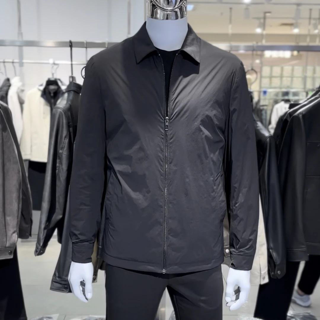 25新男士90白鹅绒行政夹克简约外套翻领