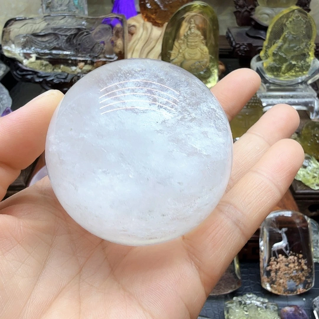 大型摆件（非配饰）水晶未镶嵌天然白水晶球小摆件