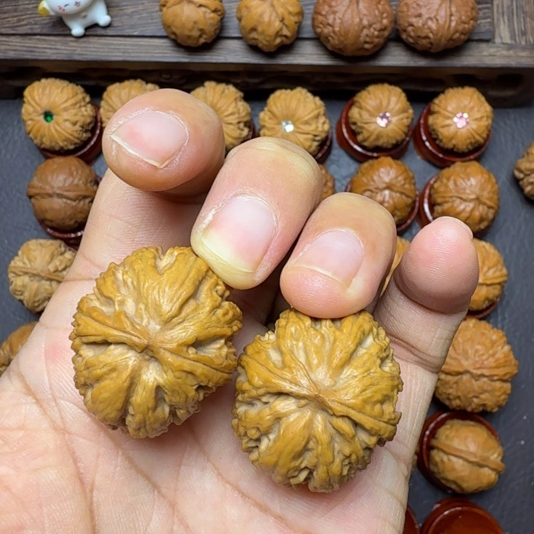 清***醒把件文玩核桃30尺焖尖粗筋元宝