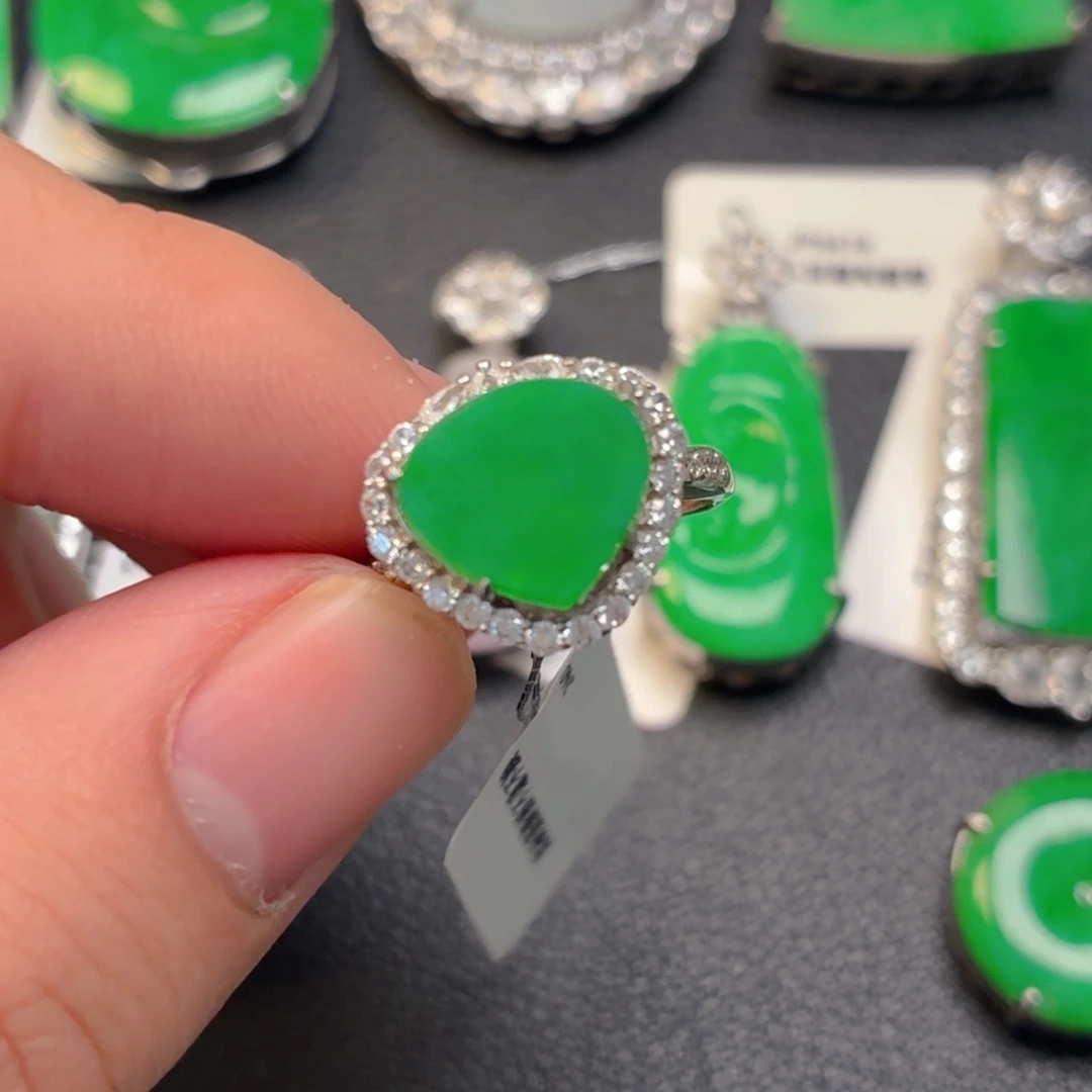 翡翠银S925镶嵌吊坠(不含链)