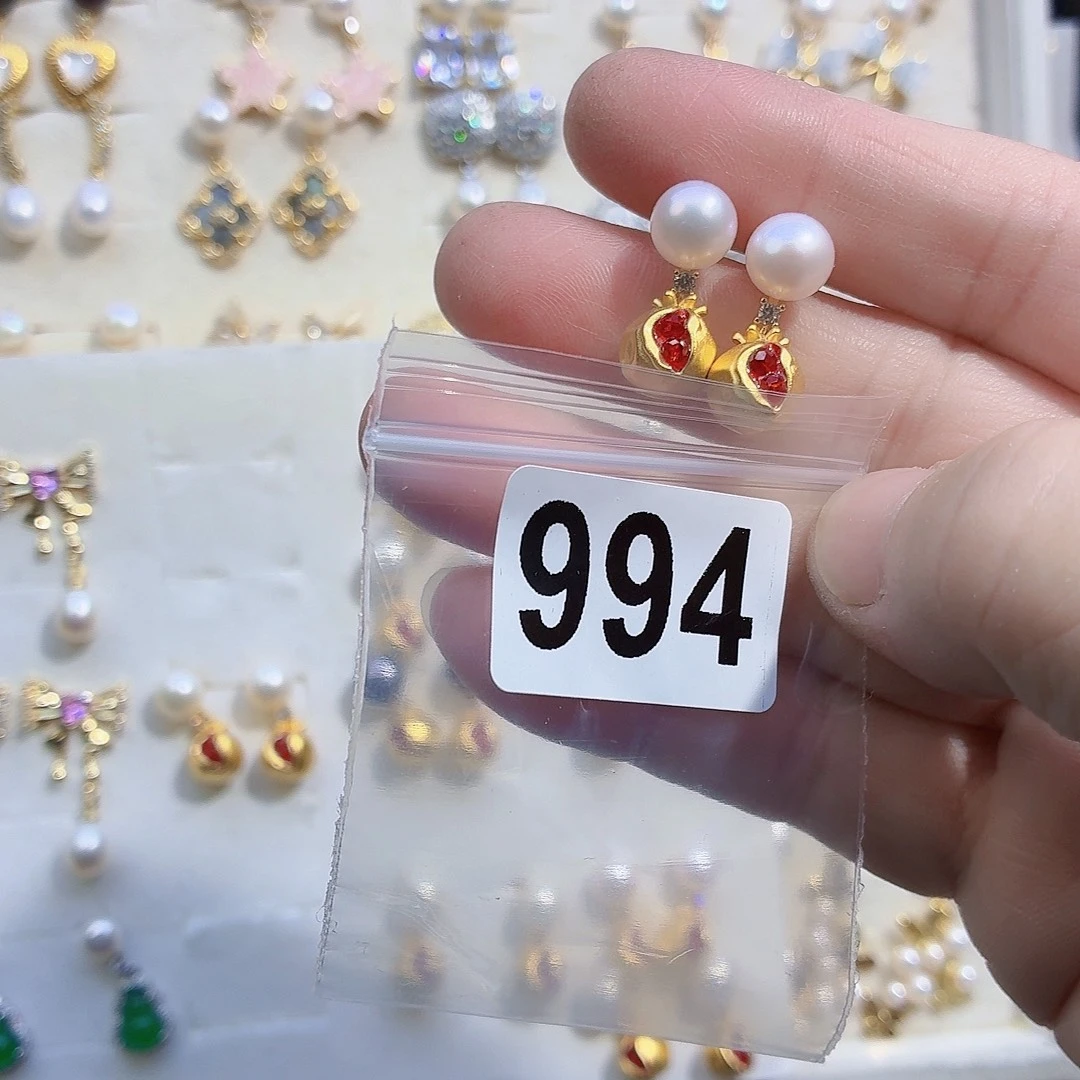 一***佬合金淡水珍珠耳饰