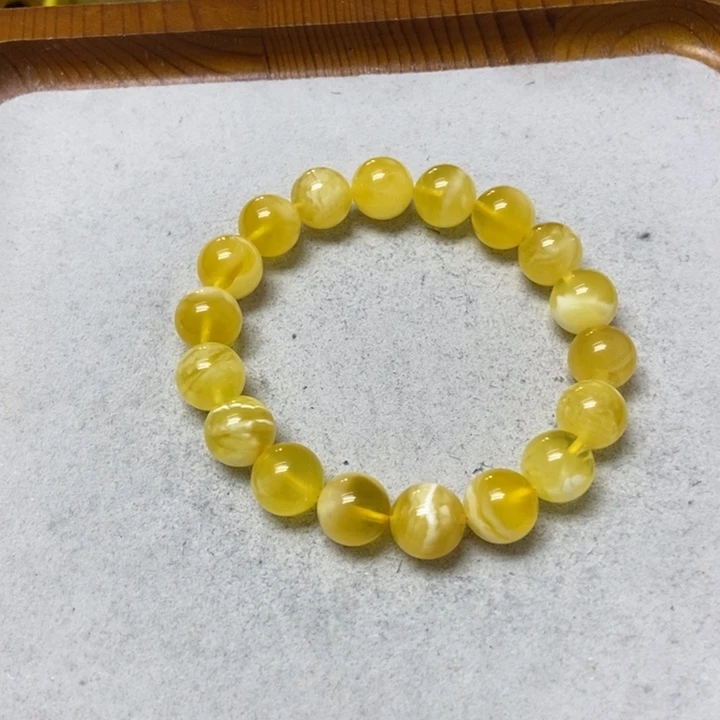 蜜蜡未镶嵌裸石手串