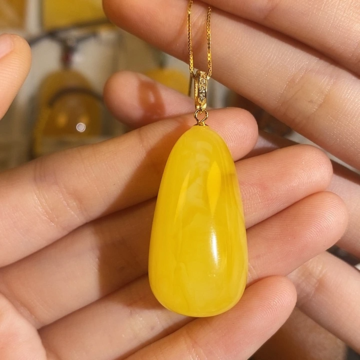 定制琥珀未镶嵌琥珀蜜蜡吊坠