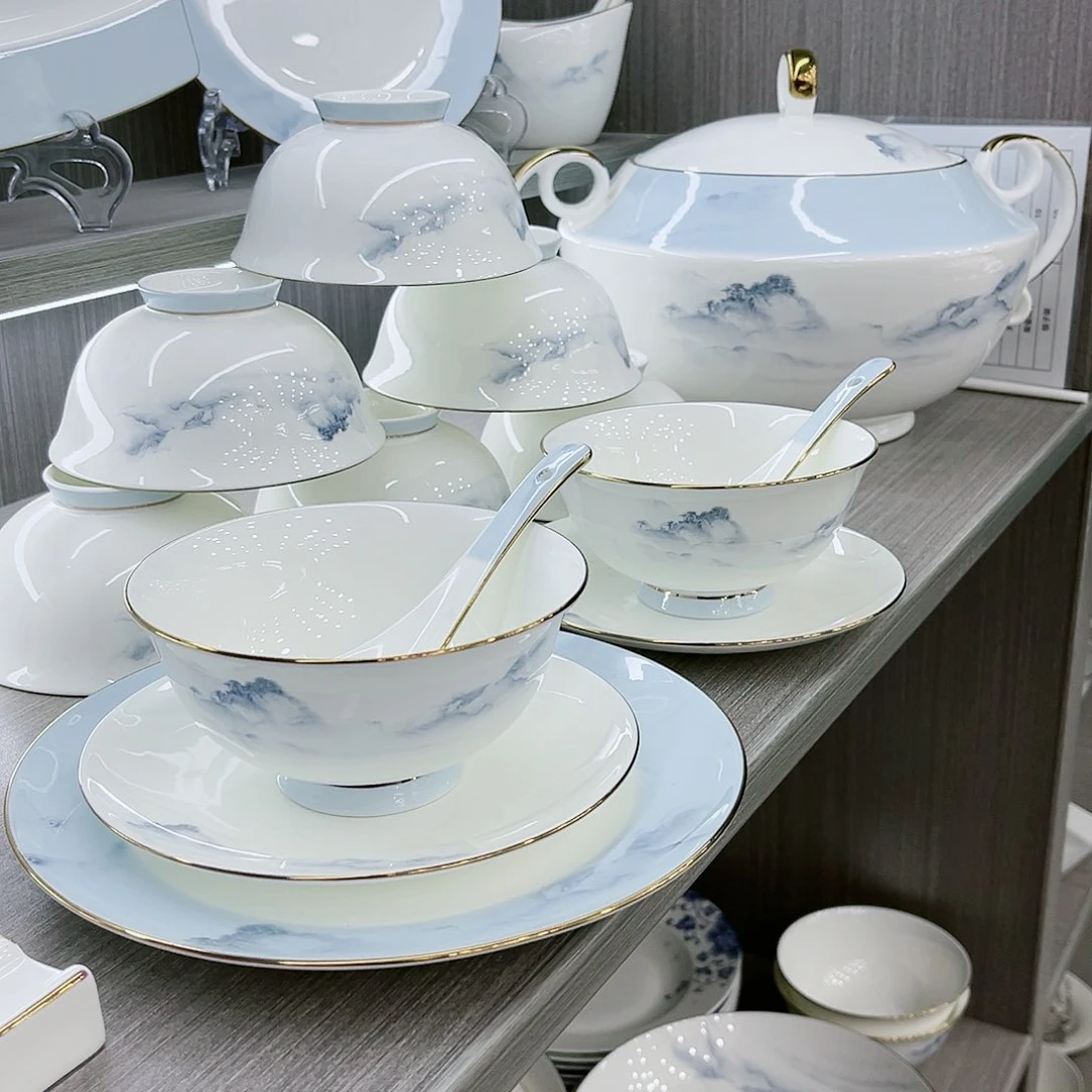 45%以上骨粉骨瓷夏*景德镇钻雅陶瓷餐具