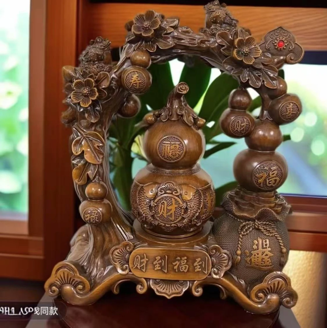 财到福到百福临门葫芦摆件电视柜乔迁送礼装饰摆件   SPO