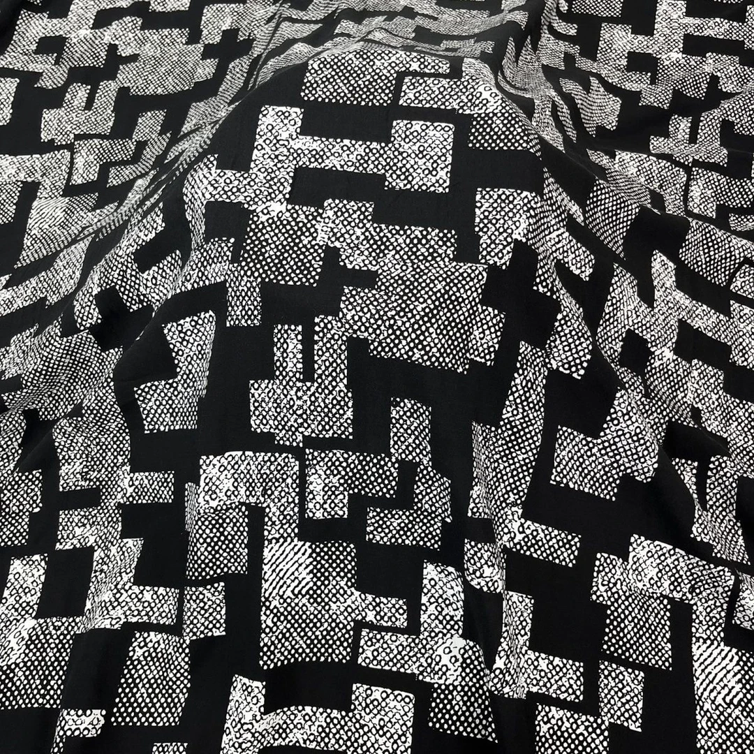 新款棉绸数码印花连衣裙大摆裙半身裙套装柔软亲肤人造棉布料清仓