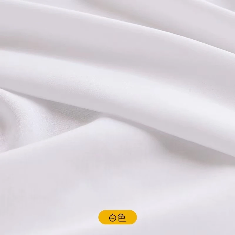 【小石】65支素色贡缎棉绸布料白色（不支持7天无理由退换）