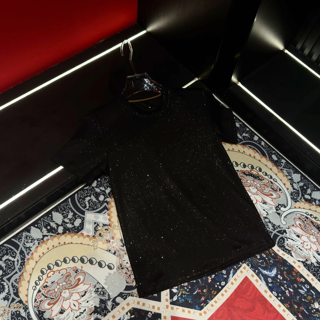 【LXUE】满天星25年新款时尚设计潮流轻奢男士夏季圆领短袖T恤2501