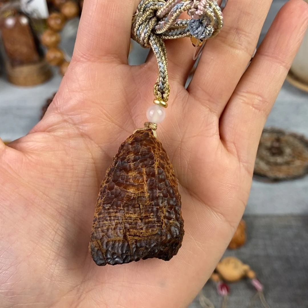 柏木（崖柏）手串/手链北太行高崖雷击骨料锤纹吊坠 焦糖甜奶香