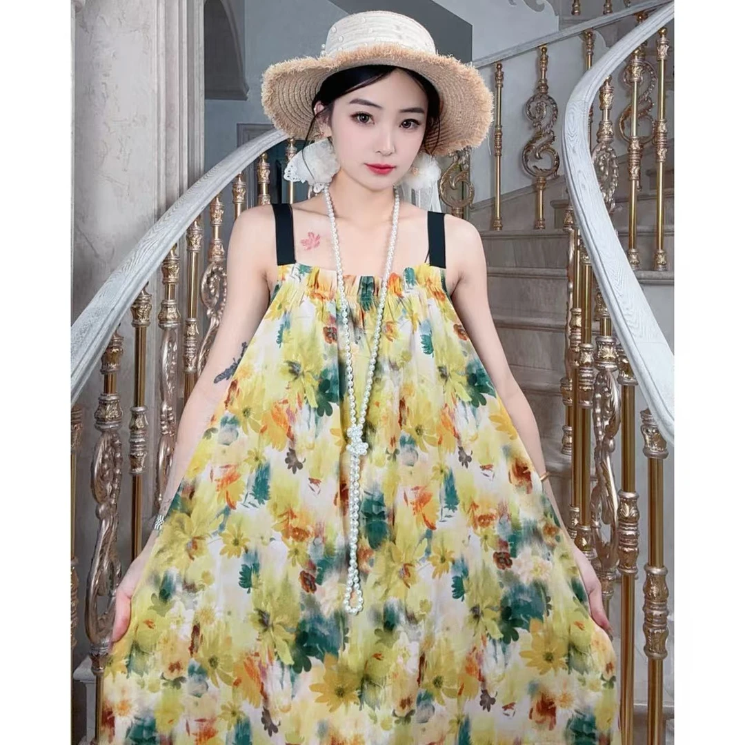 一老板【爱丽丝仙境】春夏新款百搭时尚大码连衣裙碎花女装