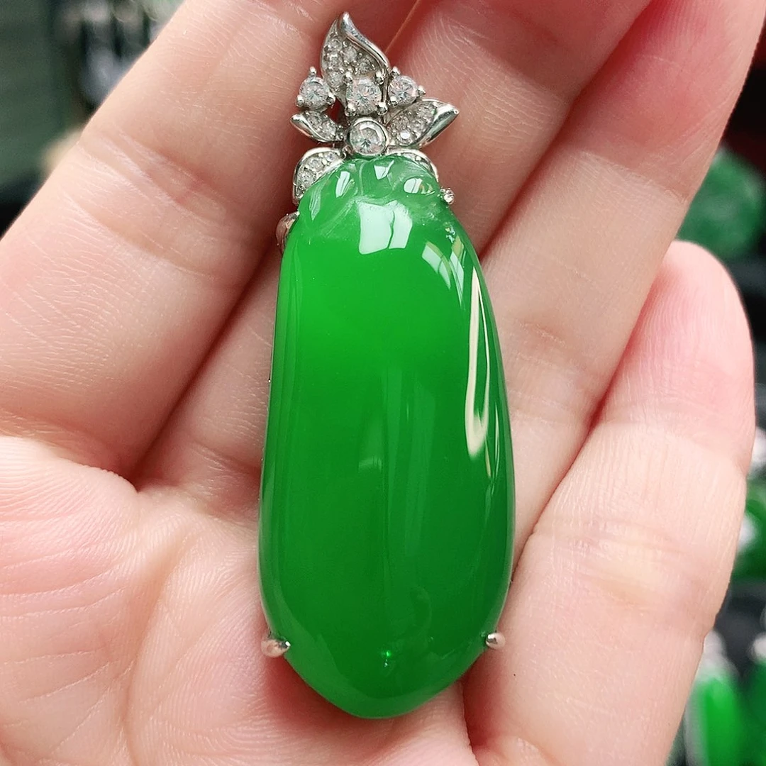 玛瑙/玉髓吊坠银S925镶嵌