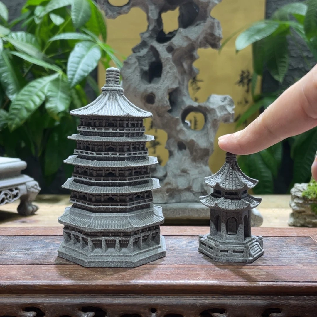 石材文昌塔一个凉亭一个