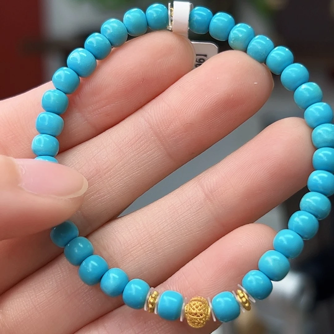 绿松石珠宝奇石18K金镶嵌