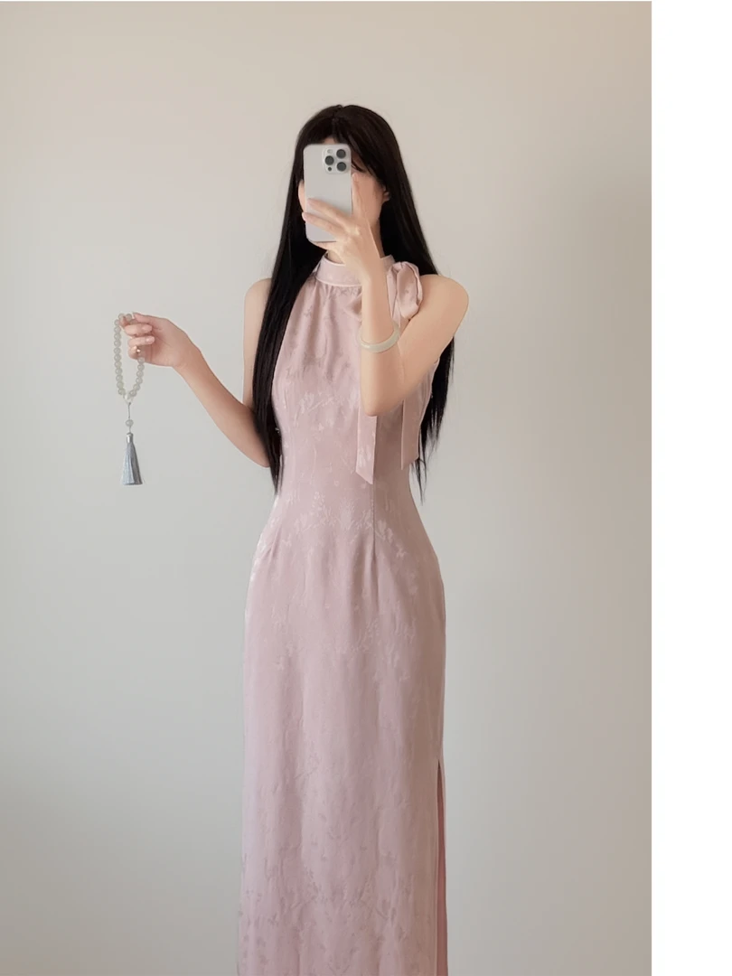 【雾粉黛】新中式少女甜妹国风改良旗袍连衣裙2025新款高级感修身