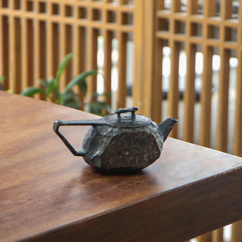 至信堂天然冰碛岩石茶壶高端大师手工石壶收藏茶器