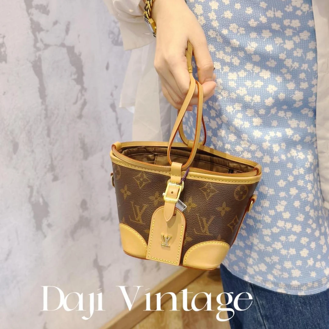 95新 LouisVuitton/路易威登 大吉中古/Lv老花烧麦手提斜挎包