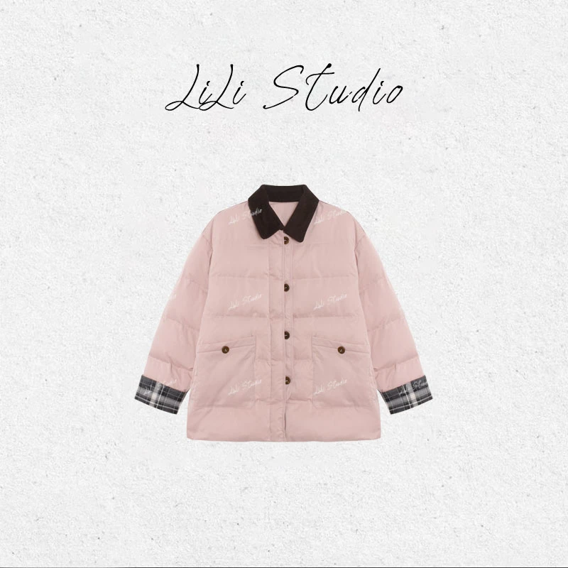 PCNY丨不理理「粉色心事」撞色翻领防风保暖羽绒服