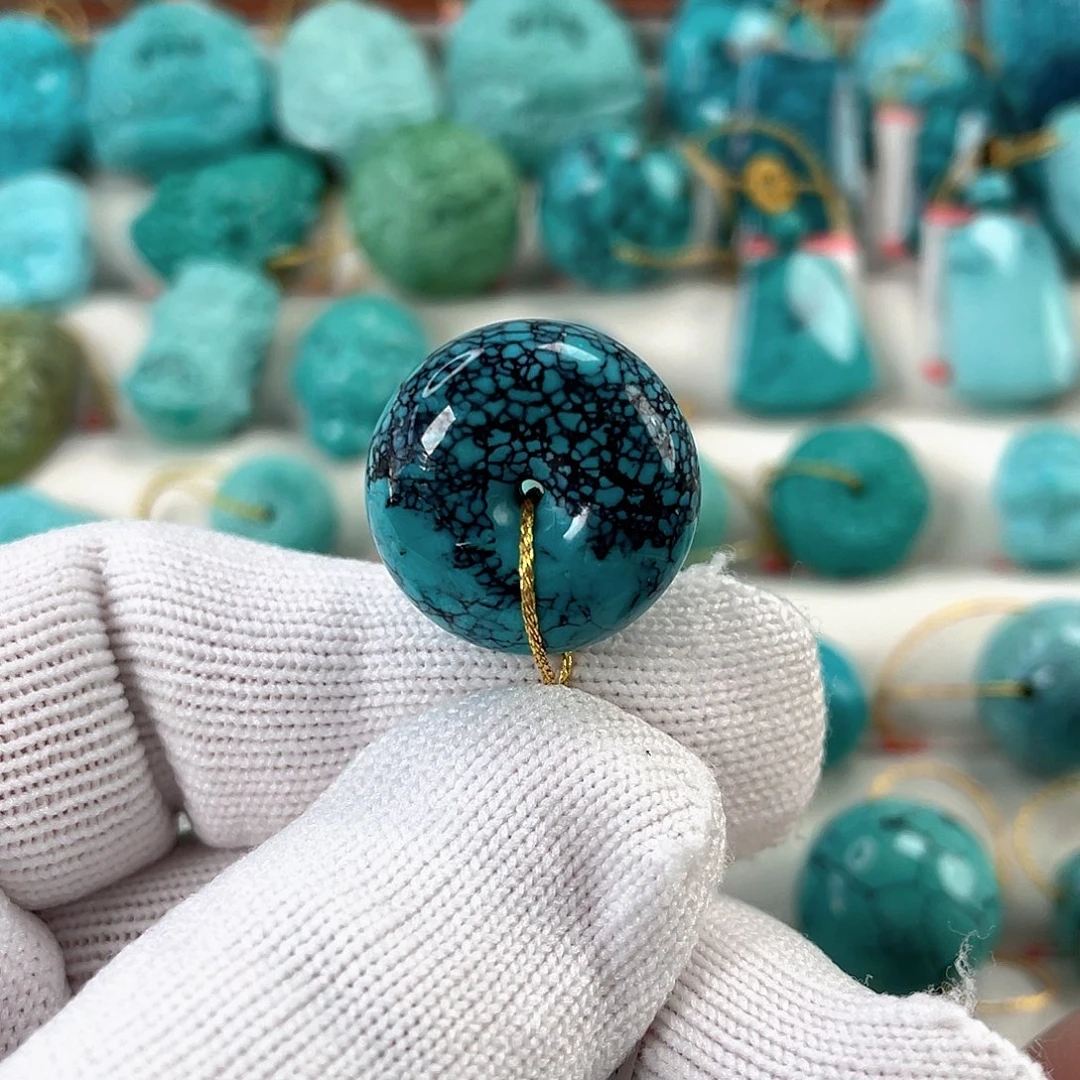 绿松石未镶嵌车挂直径20.2