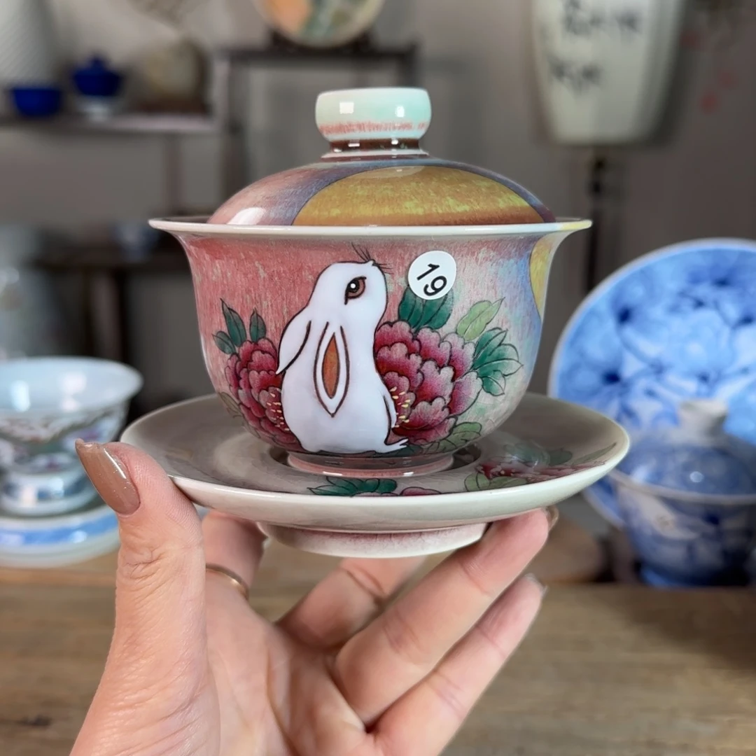 杯景德镇陶瓷柴烧多人