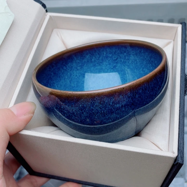 茶盏回蓝钵钵配礼盒
