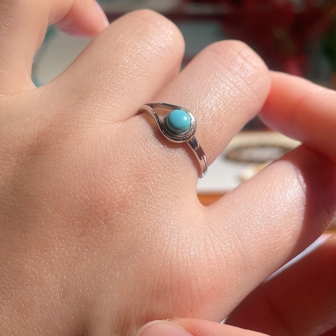 绿松石配饰银S925镶嵌