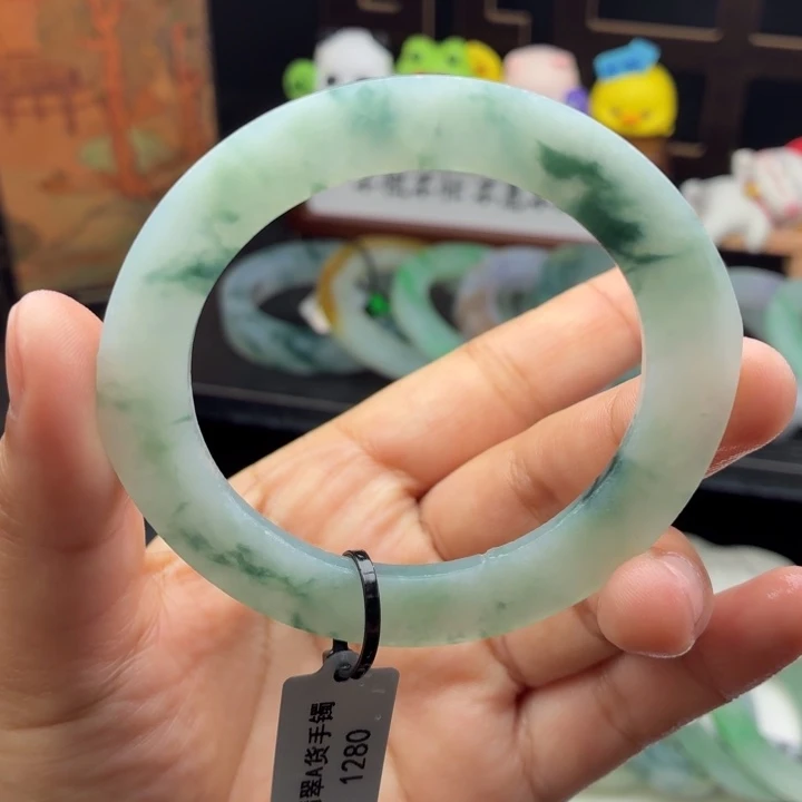 定制翡翠未镶嵌上新冰胶山水飘花51-57贵-7