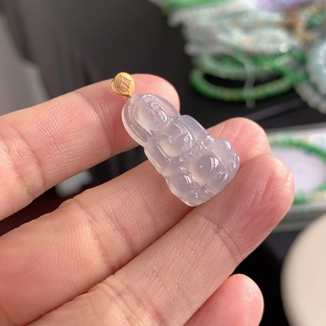 翡翠未镶嵌手链观音
