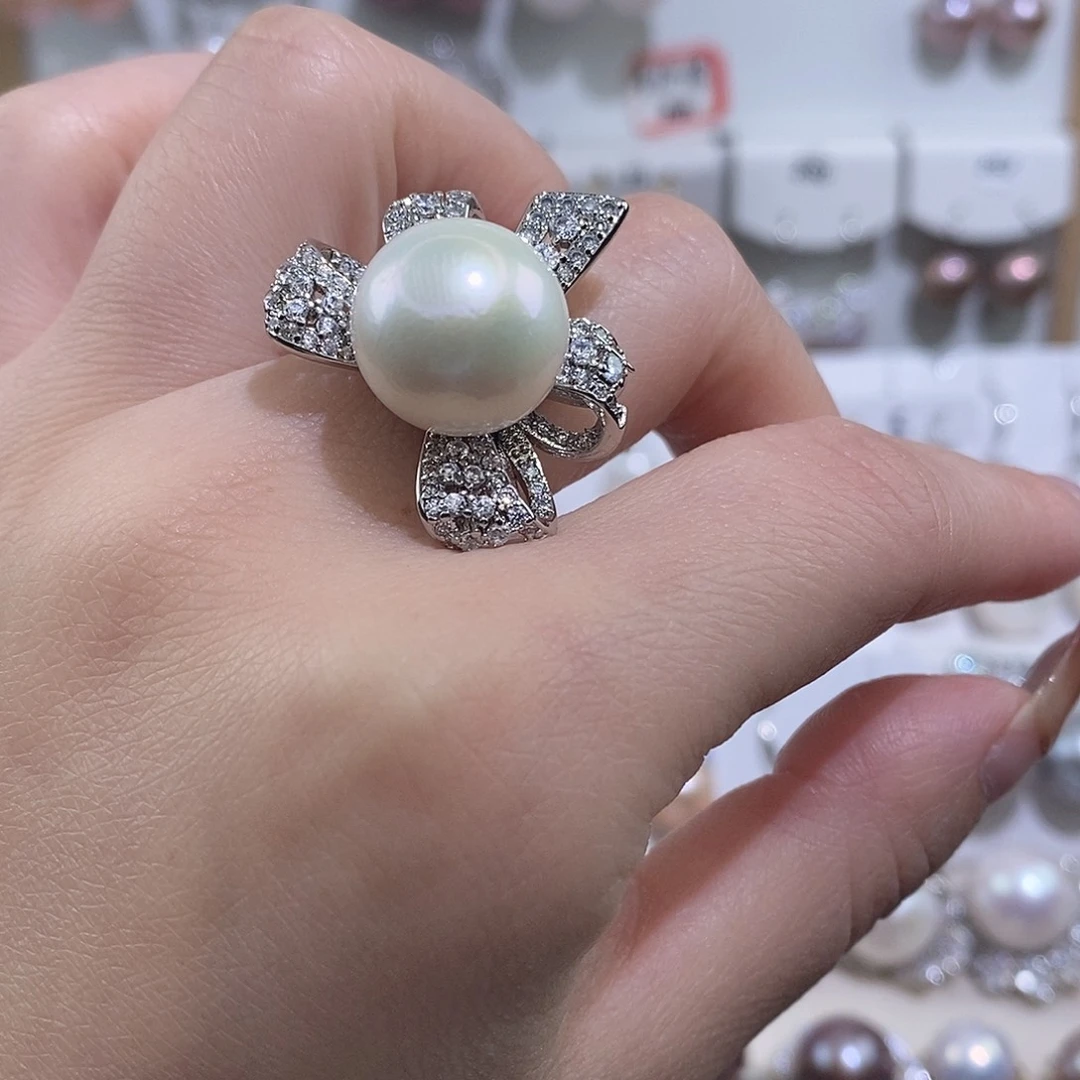 淡水珍珠未镶嵌戒指w14.3