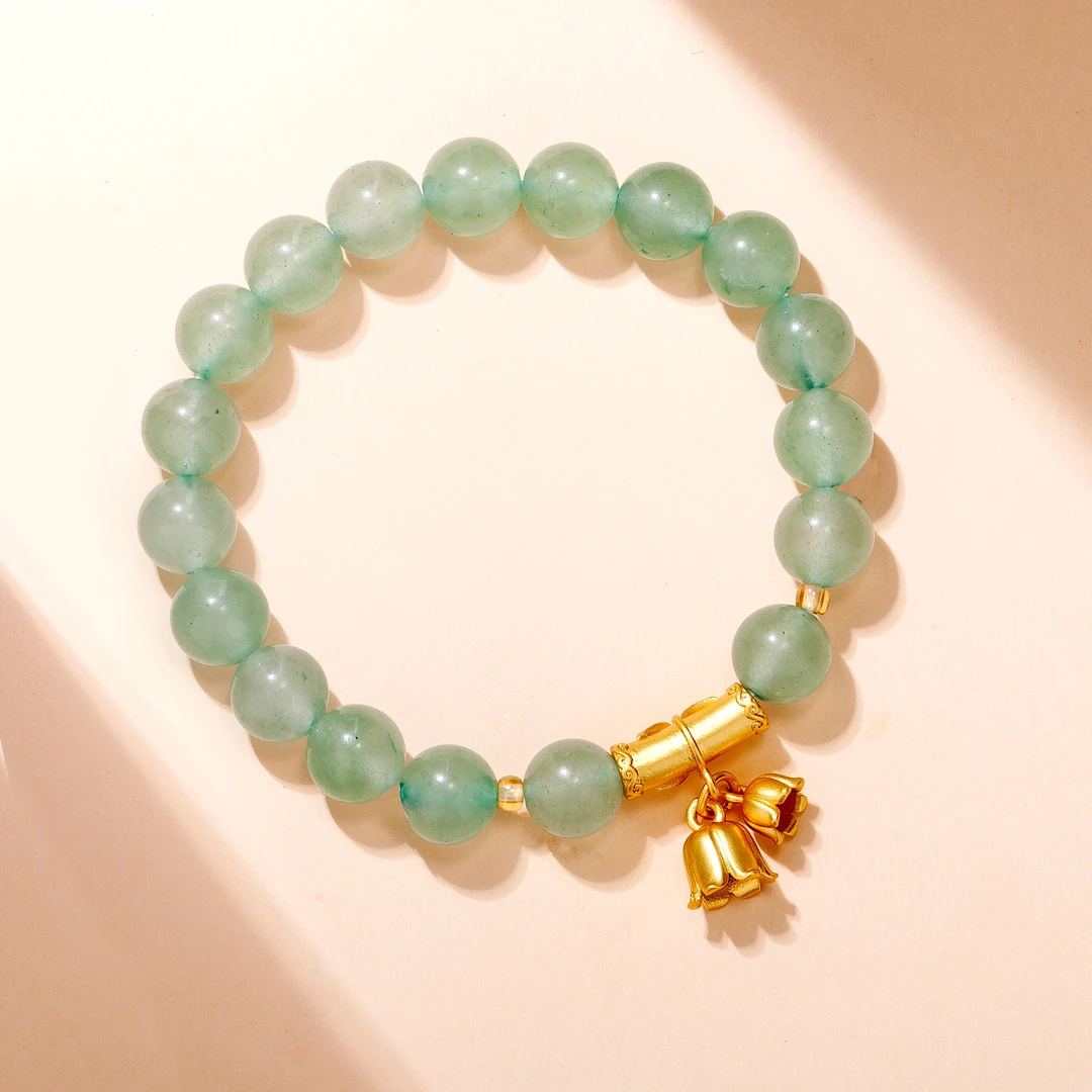 原创设计东陵玉手串女款多样性发气质 轻奢绿色百搭小众单圈-005