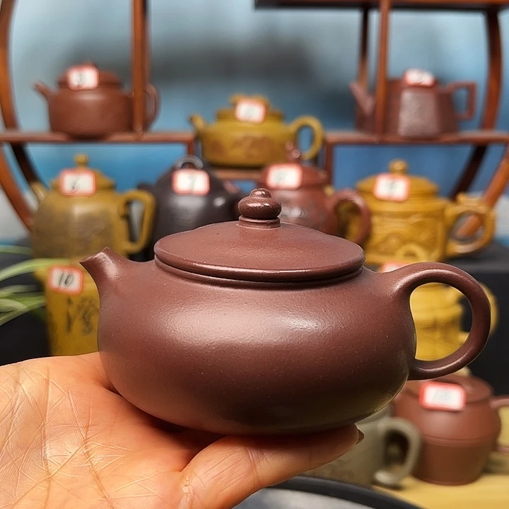 紫砂茶壶微瑕不带证书礼盒160cc