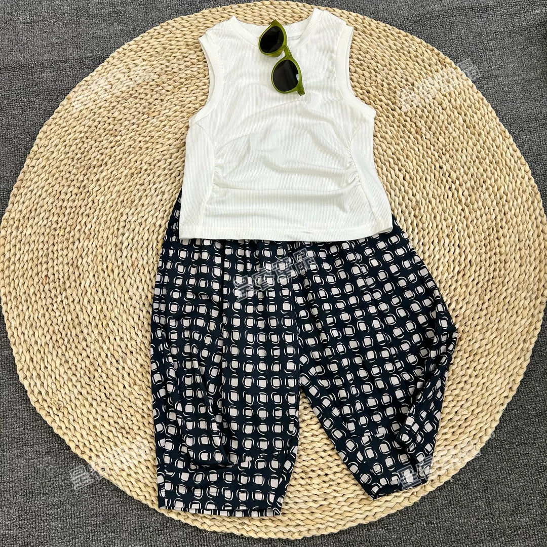 韩国童装森系韩版男女儿童格子哈伦裤春秋款洋气方格裤子休闲长裤