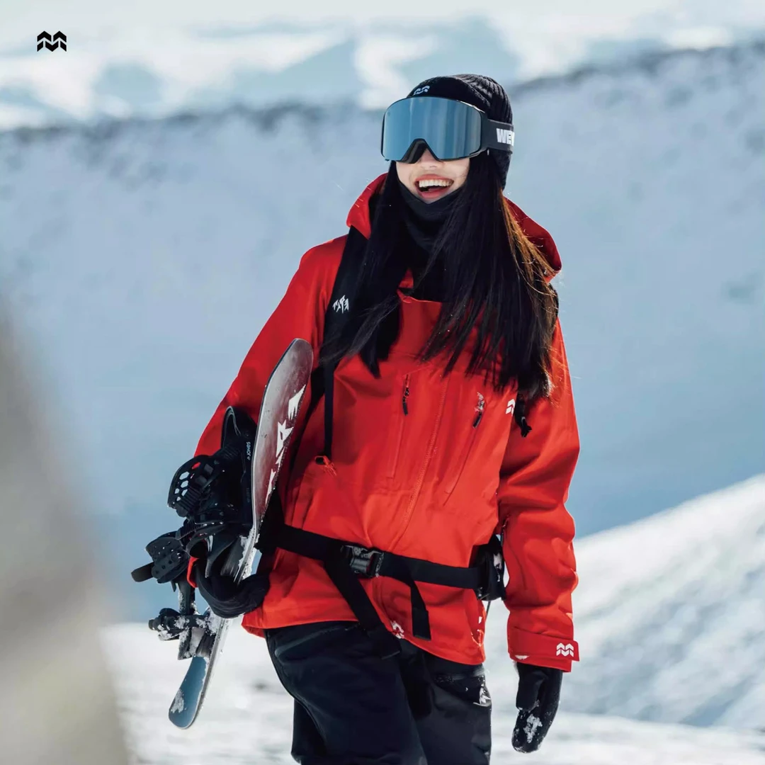 weya滑雪服P棉男女加厚保暖神器3L压胶专业单板美式宽松防水棉服