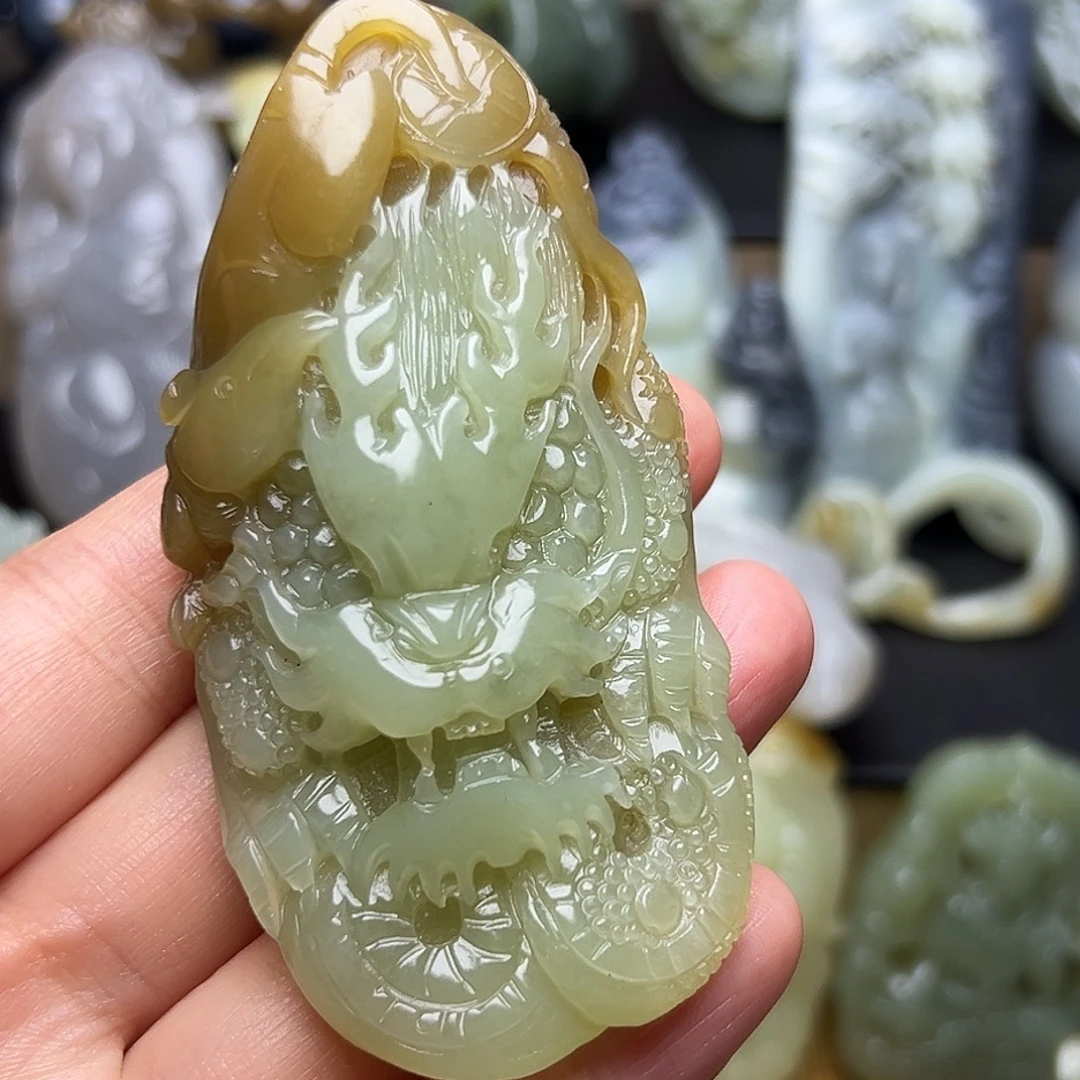 和田玉未镶嵌挂件