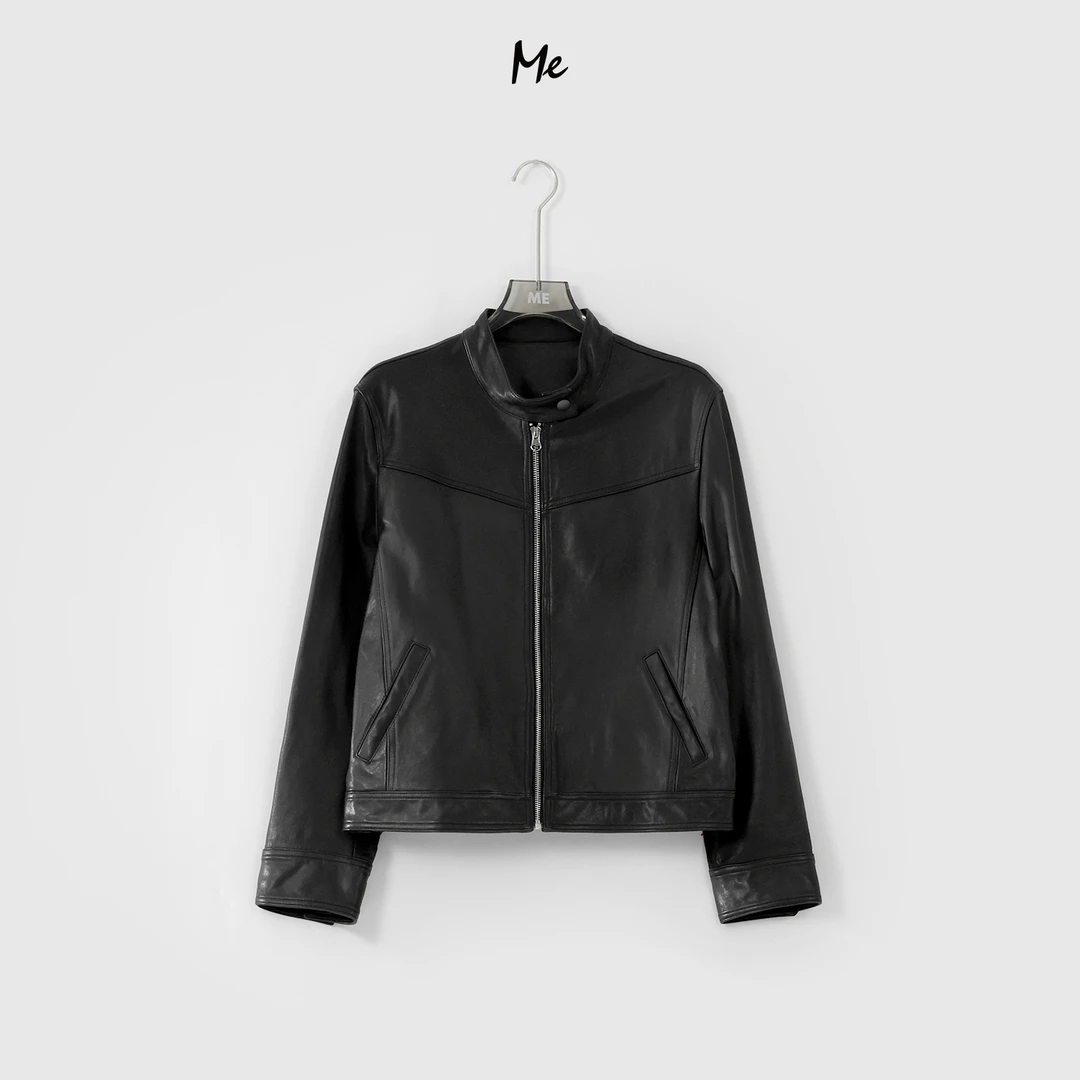 ME【印尼皮衣】意大利进口羊皮机车造型百搭休闲真皮皮衣MEQS0301