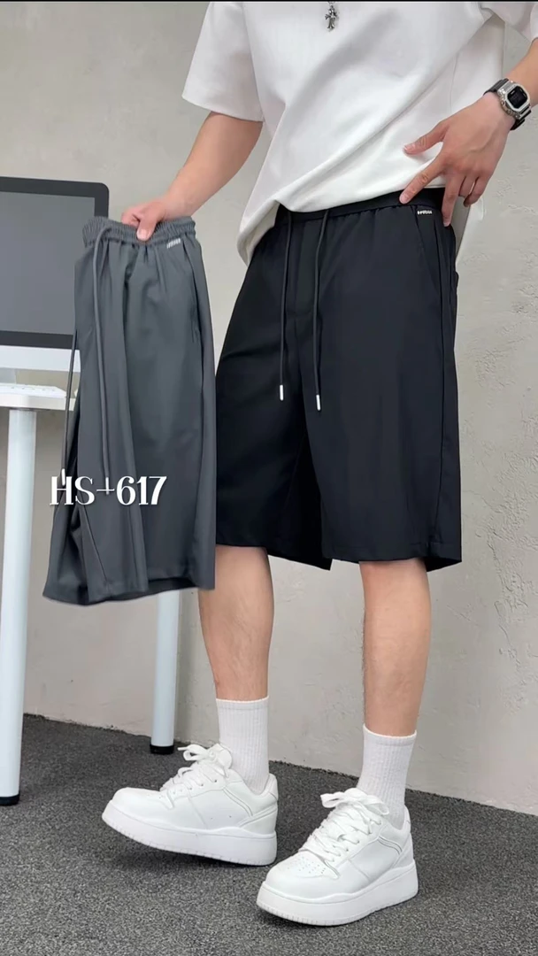 温柔瑶-男装#舒适宽松垂感抽绳短裤#617（30码裤长53）