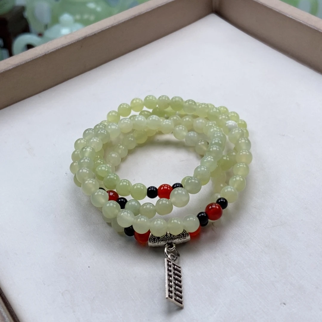 蛇纹石玉未镶嵌手链卡6