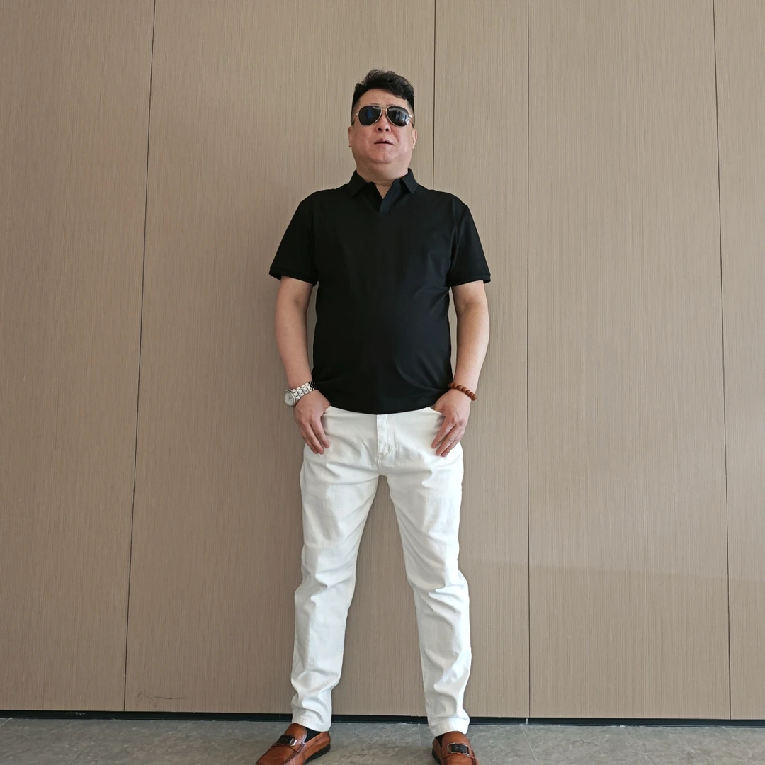 男士时尚百搭大码修身韩版潮流弹力夏季休闲白色牛仔裤大码男装CP