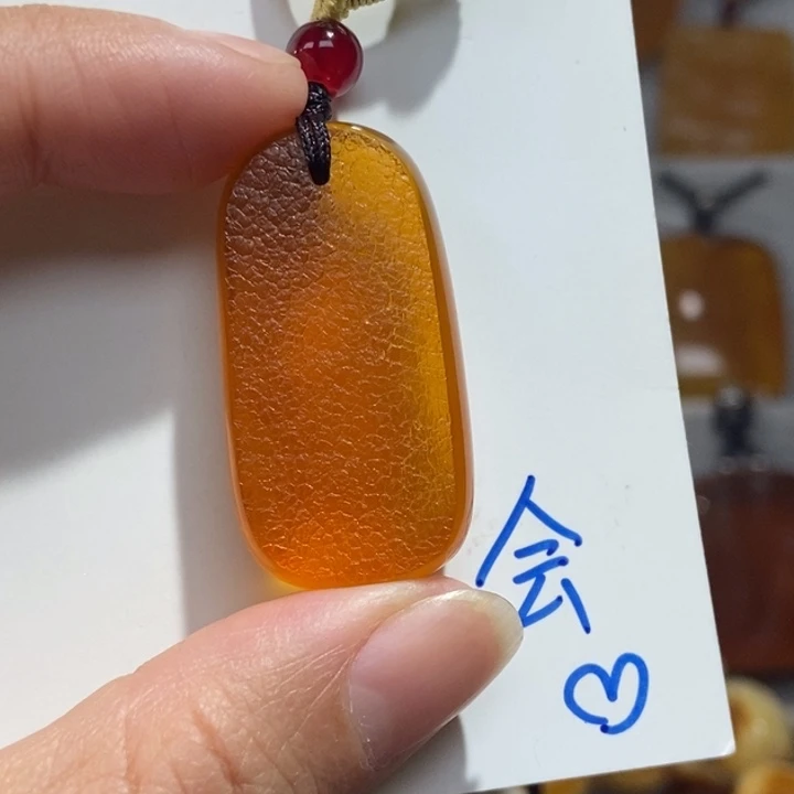 定制琥珀未镶嵌琥珀蜜蜡吊坠项链