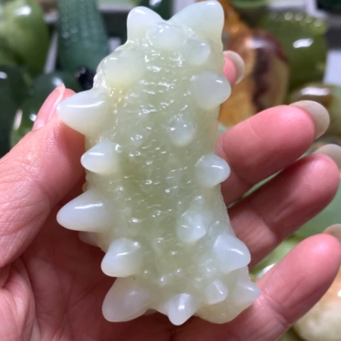 蛇纹石玉未镶嵌手把件