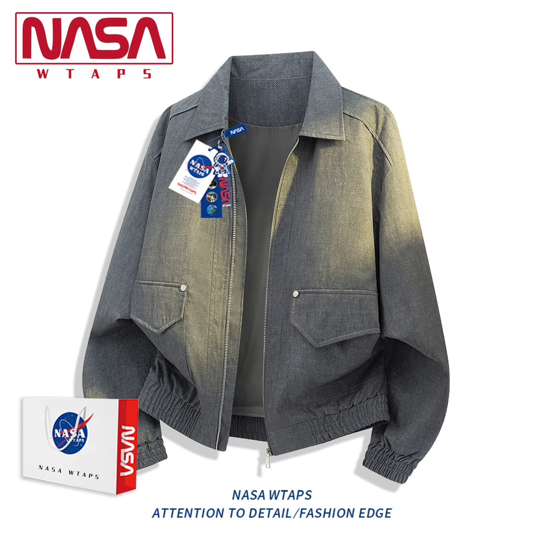NASA WTAPS美式休闲夹克外套男士秋季时尚休闲设计高级感飞行外套