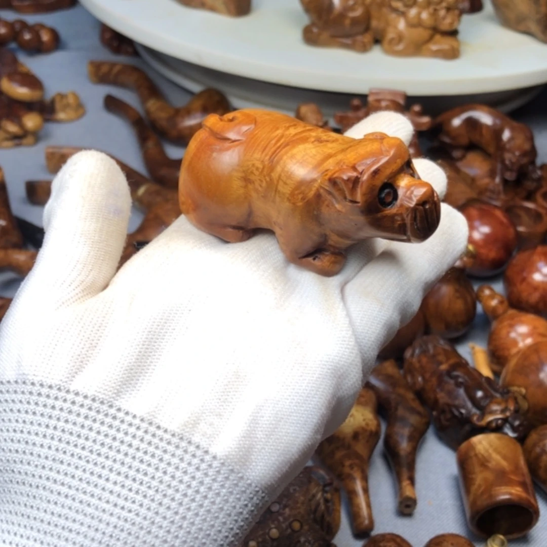 【闪购商品】木麻梨疙瘩火琉璃手把件